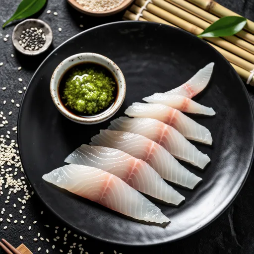 Yellowtail Carpaccio with Wasabi Soy Sauce Flavor