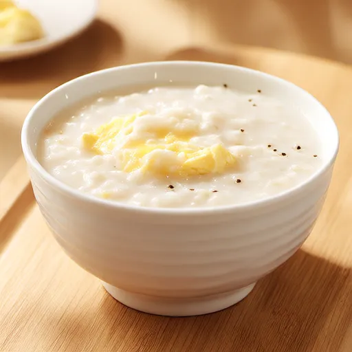 Молочная рисовая каша с яйцом