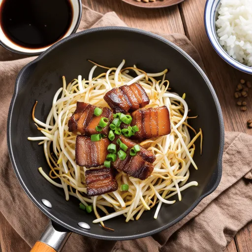 Stir-fried Bean Sprouts with Pork Belly
