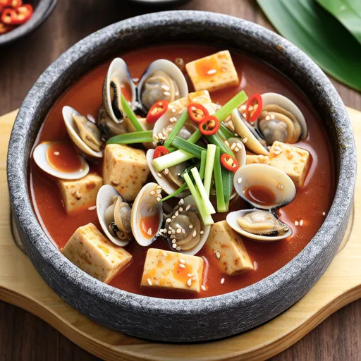Baek Jong Won Style Soft Tofu Stew with Clams