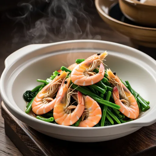Shrimp and Watercress Stir-fry