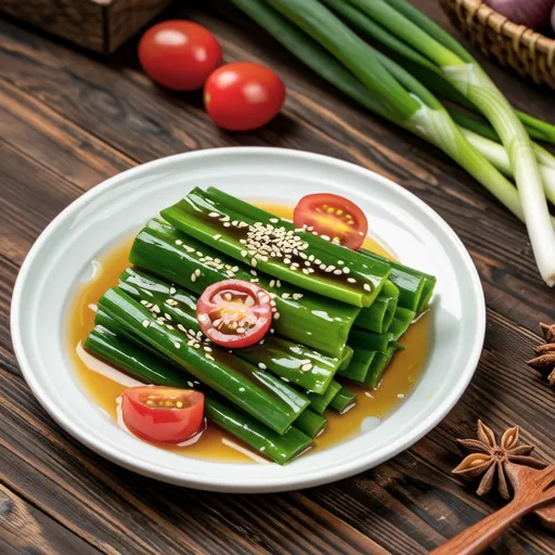 Grilled Green Onion and Mini Tomato Ginger Marinade