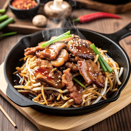 Bean Sprout Bulgogi with Thinly Sliced Pork Belly