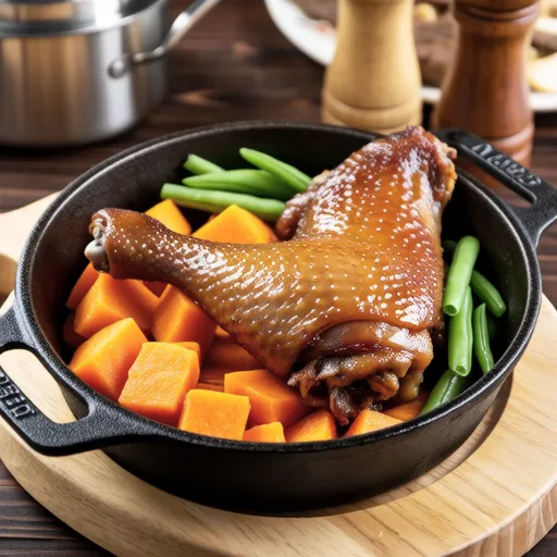 Sweet and Spicy Braised Chicken Thighs with Sweet Potatoes
