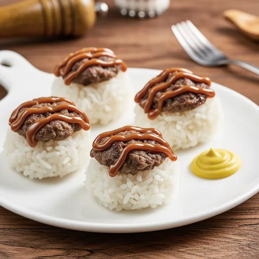 Beef Rice Ball with Mustard Flavor
