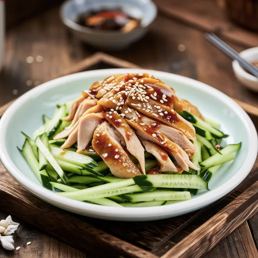 Cucumber and Salad Chicken Chinese-style Mix