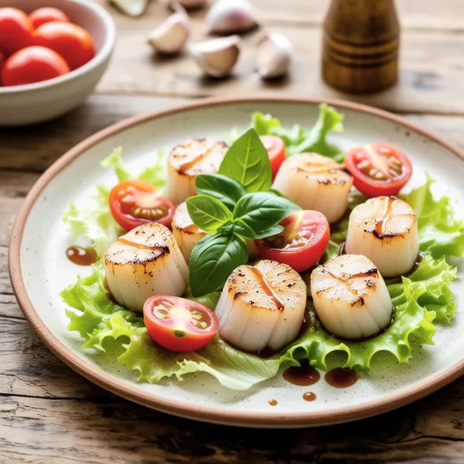Scallops and Cherry Tomato Basil Stir-fry