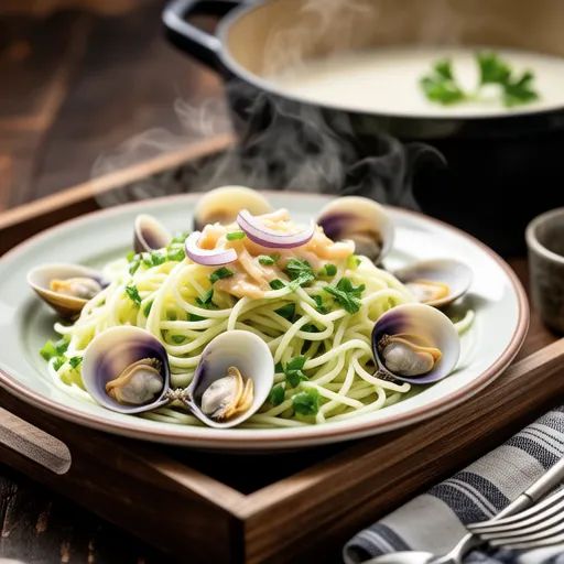 Clam and Cabbage Milk Soup Pasta