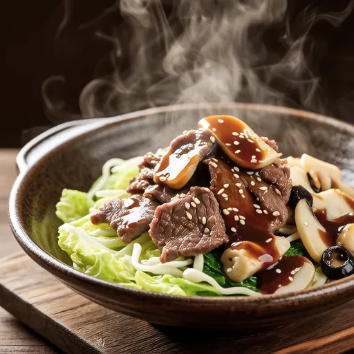 Beef and Vegetable Steamed Dish with Sauce