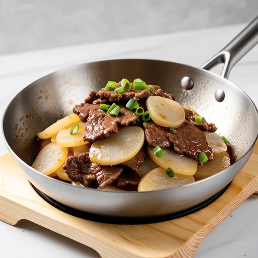 Daikon and Beef Stir-fry with Zha Cai