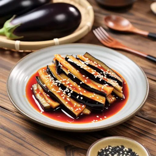 Chikuwa and Eggplant with Gochujang Mayo
