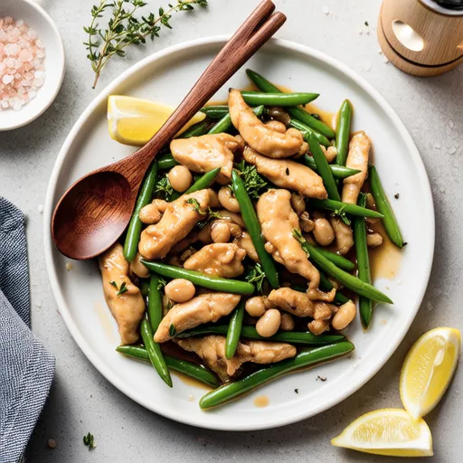 Chicken and Bean Sprout Stir-fry with Lemon and Salt