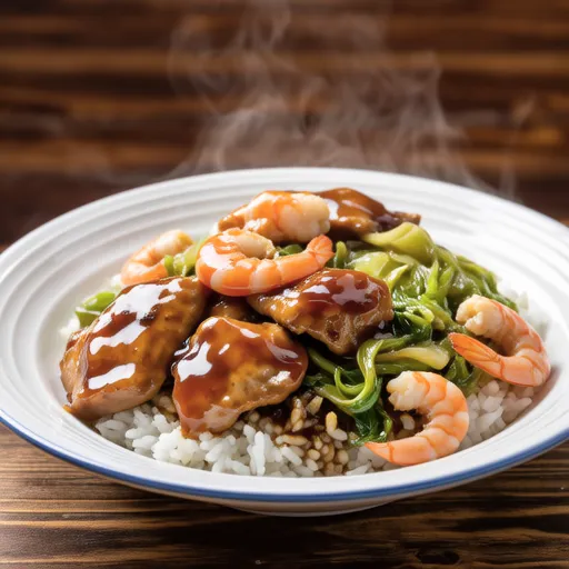 Chicken Breast and Cabbage Stir-fry with Sakura Shrimp