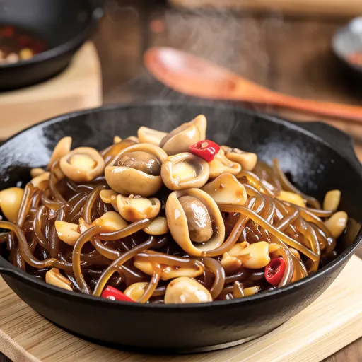 Sweet and Spicy Stir-Fried Konjac and King Oyster Mushrooms