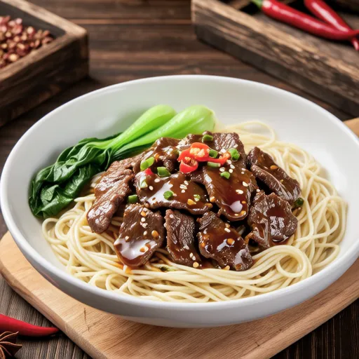 Spicy Beef Brisket Soy Sauce Pasta