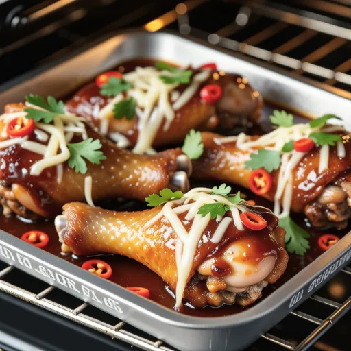 Oven Baked Spicy Chicken Thighs with Cheese