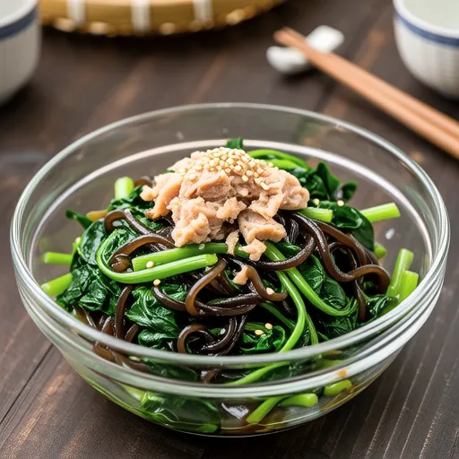 Spinach and Hijiki Mayo Salad