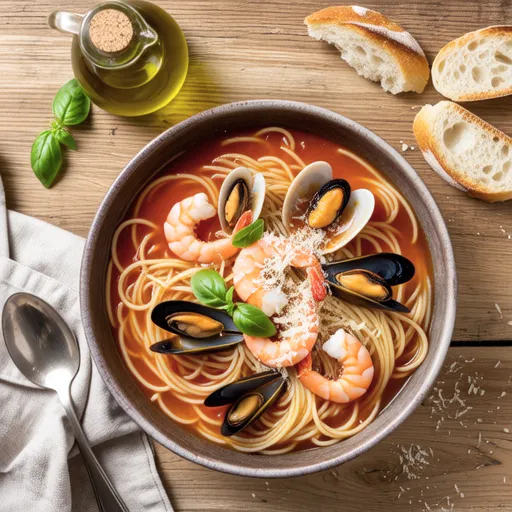 Seafood Tomato Soup Pasta
