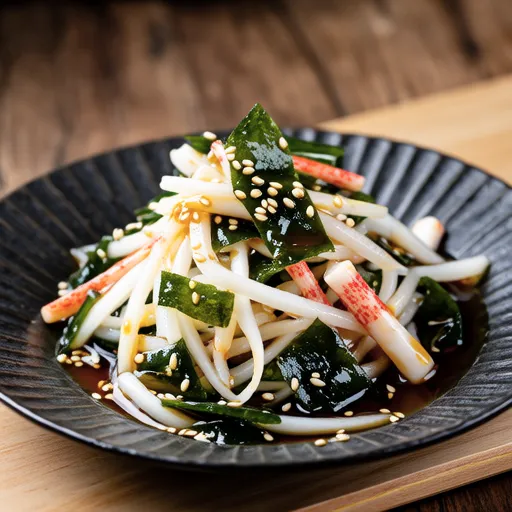 Daikon and Wakame Vinegar Salad