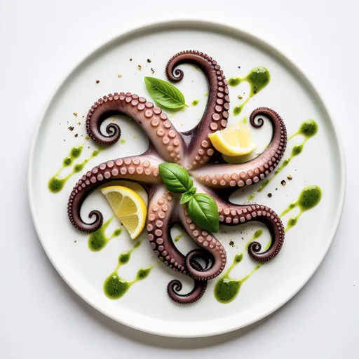 Octopus Carpaccio with Basil Flavor