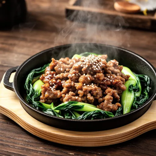 Sweet and Savory Pork and Daikon Greens Topping