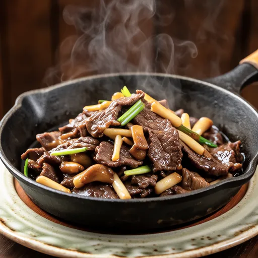 Beef and Maitake Simmered Stir-fry