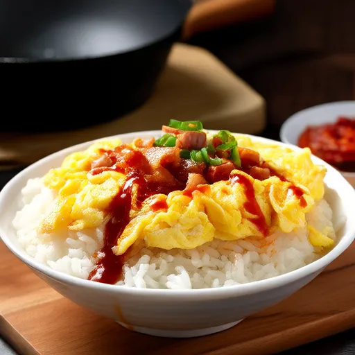 Spicy Dumpling Rice Bowl