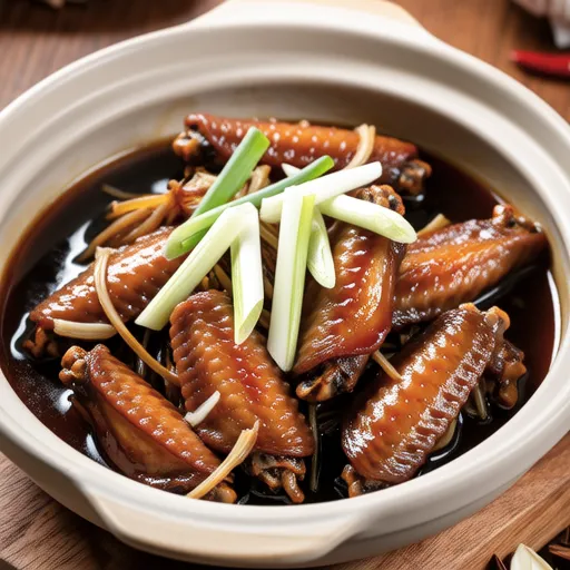 Spicy Braised Chicken Wings with Glass Noodles