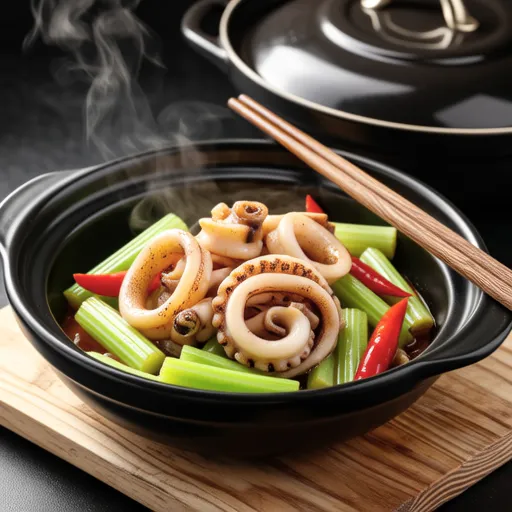 Celery and Squid Stir-fry
