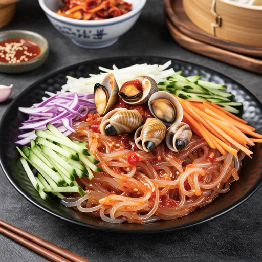 Diet-Friendly Spicy Sea Snail Salad with Shirataki Noodles