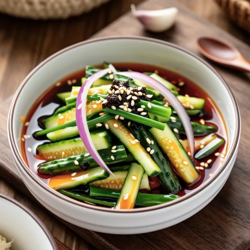 Quick Cucumber and Chive Salad (Baek Jong-won Style)