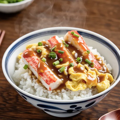 Crab Stick Tenshinhan (Egg Rice Bowl)