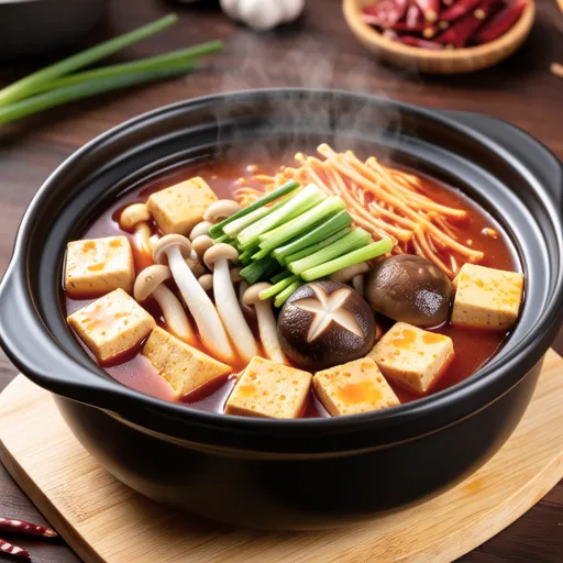 Warm Tofu Mushroom Hot Pot