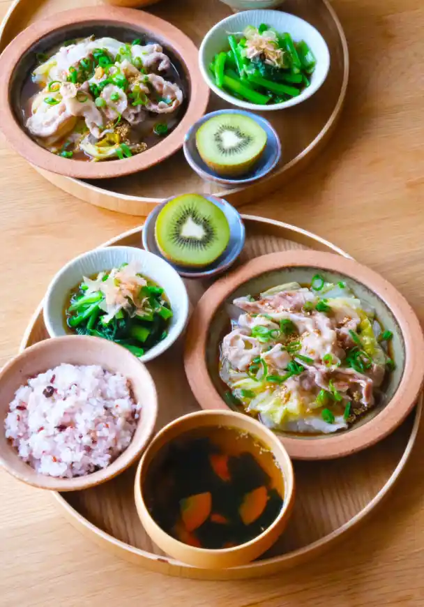 豚バラと白菜のフライパン蒸し