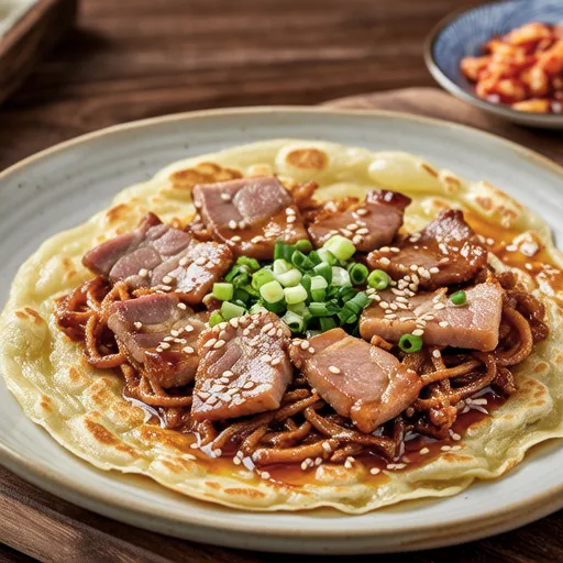Pork Belly and Natto Korean Pancake