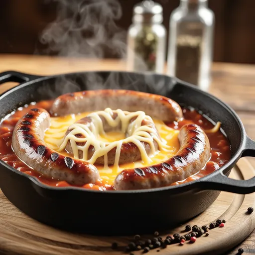 Wiener and Cabbage Cheese Hot Pot