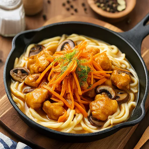 Pasta con Pollo y Zanahoria