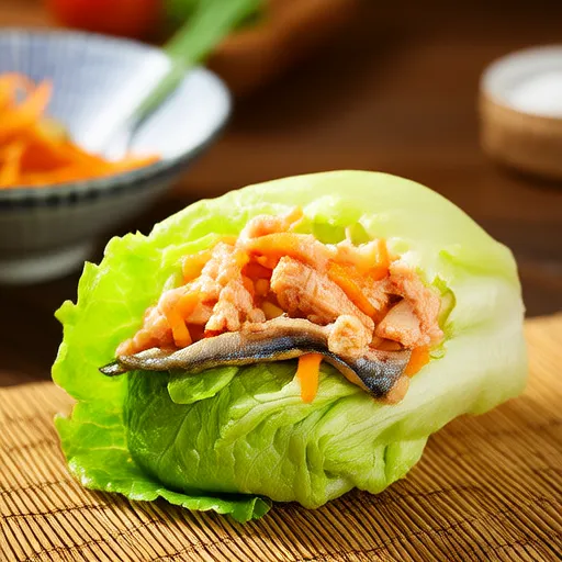 香辣鮪魚生菜捲