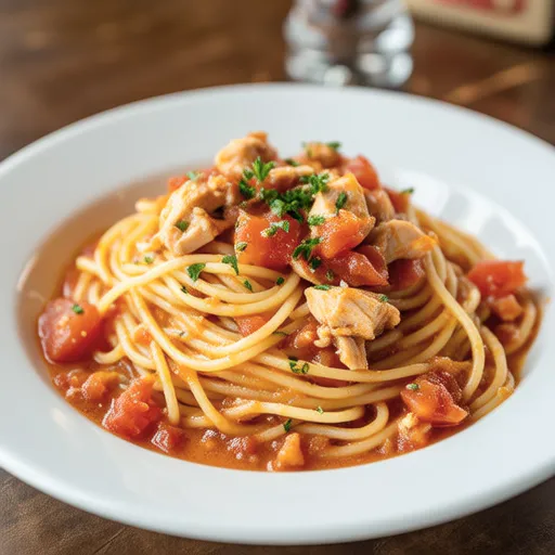Tuna and Tomato Cream Pasta