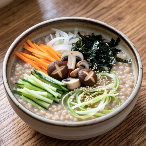 Nutty Perilla Seaweed Vegetable Porridge