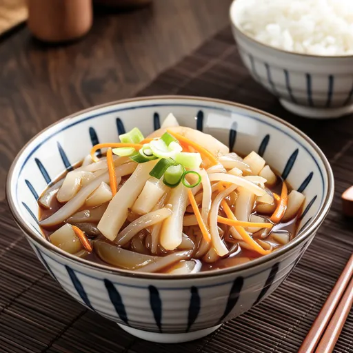Konjac and Bean Sprout Sukiyaki Style