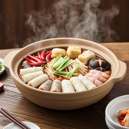 Simple Korean Fish Cake Kimchi Hot Pot