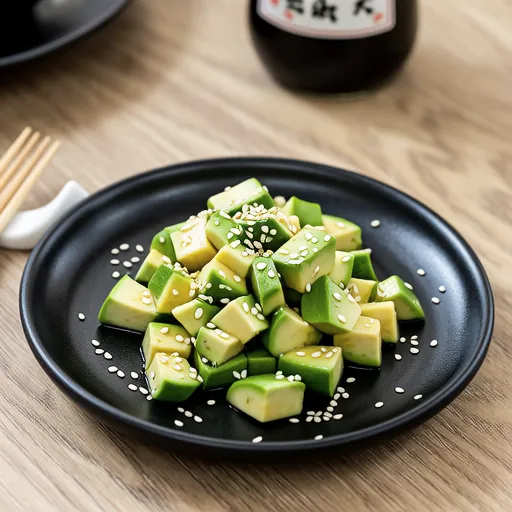 Nagaimo and Avocado with Wasabi Soy Sauce