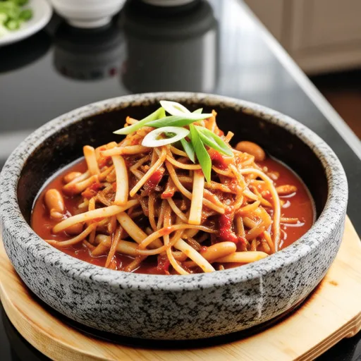 Crispy Bean Sprout Steamed Dish with Omandoongi