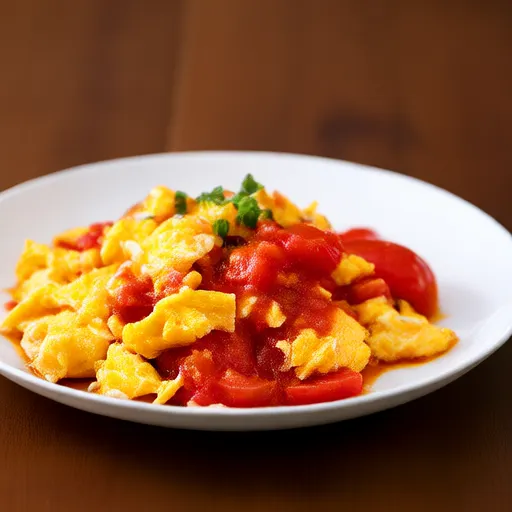 Ovos mexidos com tomate