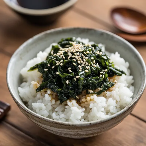 小松菜としらすの混ぜご飯