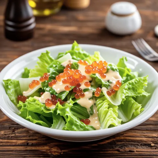 Lettuce with Cod Roe Vinegar Dressing