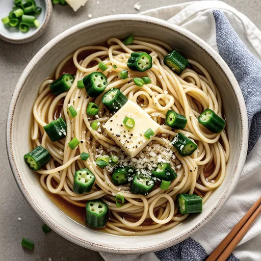 Okra Natto Pasta
