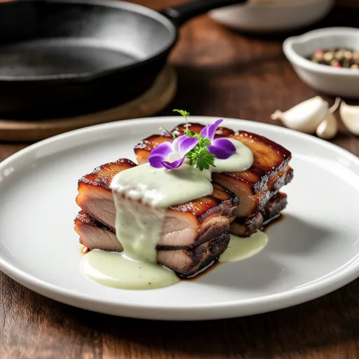 Pork Loin with Shiso Cream Sauce
