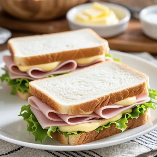 Ham Lettuce Sandwich